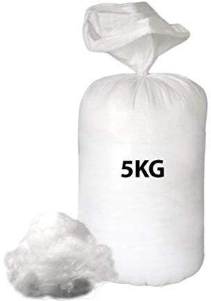 Virgin Hollow Fibre Quality Grade – Stuffing/Filling Toys, Pillows Craft Cushion Filling Cushions, teddy Bear, Pet Beds 100% Soft Hollow Fibre - 5KG