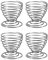 Cabilock 4 Pcs En Acier Inoxydable Plateau À Oeufs Coquetier Mini Fil De Ressort Porte-Oeuf Stand Oeuf À La Coque Support De Stockage Pour Restaurant À La Maison