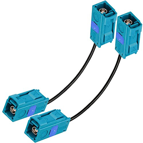 TUOLNK 2er Pack 6 Zoll Fakra Z Buchse auf Fakra Z Buchse Autoradio Verlängerungskabel Zopf Koaxialkabel RG174 Autoradio RF Koaxialkabel