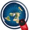 Mouse Pad Flat Earth Map Model, Premium-Textured Mouse Mat with Non-Slip Rubber Base, Cute Round Mousepad for Laptop Computer Office Desk Accessories,7.9 inch