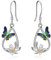 Schmetterling Ohrringe für Damen Gänseblümchen Blume Ohrringe Silber 925 Hängend Schmuck Geschenke für Frauen Teenager Mädchen