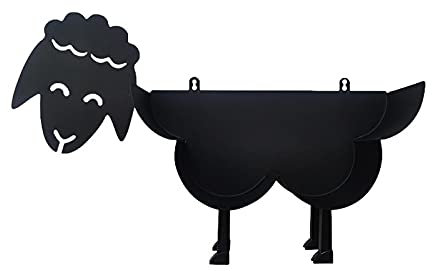 ZNYD Portarotolo carta igienica a forma di pecora, in metallo, nero