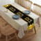 Eid Mubarak Tischläufer, Schwarz Gold Eid Mubarak Dekorationen für Tisch, Islamische Ramadan Eid Mubarak Tischdecke für Zuhause Esszimmer Muslimisch Ramadan Mubarak Festival Party Feiern, 180 x 35 cm