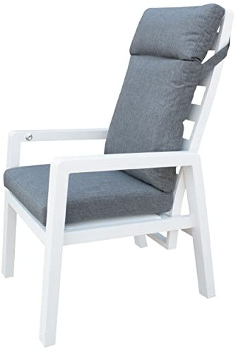 osoltus Palma Alu Gartensessel verstellbar Sessel mit Auflage (Polarweiß)