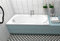 ECOLAM Baignoire rectangle acrylique Gracja Polimat 160x70 cm pieds, siphon et silicone, Baignoire en acrylique blanc