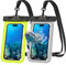 UNBREAKcable wasserdichte Handyhülle - [2 Stück] bis zu 7,0 Zoll IPX8 Unterwasser Handytasche, wasserfeste hülle für Schwimmen für iPhone 14 Pro 13 Pro 13 12 11 X XR SE 8 Samsung XiaoMi - Grau&Grün