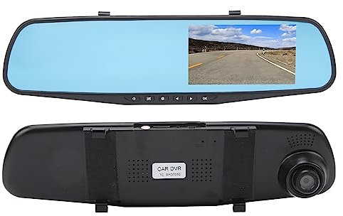 4,3-Zoll-Spiegel-Dashcam, 1080P HD-Dual-Lens-Dashcam-Rückfahrkamera, Parken, Intelligente Rückspiegelkamera (Mit 64g Speicherkarte)