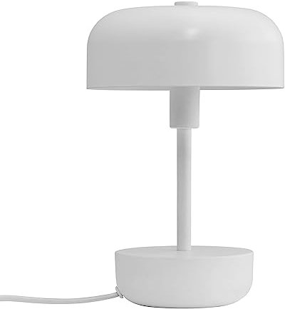 Dyberg Larsen Haipot Tischlampe Weiß | Schreibtischlampe 17cm in Dänischen Design | Tischleuchte im retro und modernem Ausdruck | Leselampe für den Innen | Lampe ohne leuchtmittel G9/9W