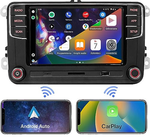 SCUMAXCON Car Stereo Radio RCD360 PRO3S RCD330 Wireless Carplay Android Auto Bluetooth SD USB RVC Revese Image For VW Golf MK5 6 Passat Caddy Polo Tiguan Jetta (support Backup Camera)