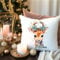 wolga-kreativ Deko-Kissen-bezug REH Mädchen und Name 40x40 cm Namenskissen Geschenk Dekoration Weihnachten Nikolaus Namen Kinder Baby personalisiert