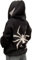 YINGKE Herren Spinnen Print Kapuzenpullover Y2K Punk Dunkle Gotisch Halloween Jacke mit Reißverschluss Unisex Streetwear Kapuzenpullover(M,Schwarz)
