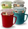 SKYTE® Pack of 3 Soup Containers with Lids - 700 ml Microwave Bowl Soup Containers | Dishwasher Safe Soup Cup | Soup Mugs Microwavable for Home & Office with Leak Proof Lids