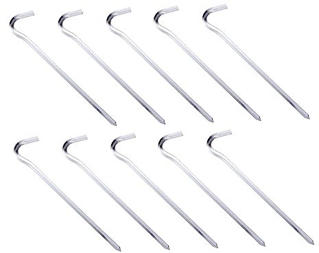 Kisangel 10pièces Piquets De Camping Forme De Point Interrogation pour Tentes Tarps Et Jardins Résistants Et Parfaits pour Conditions De Sol Variées