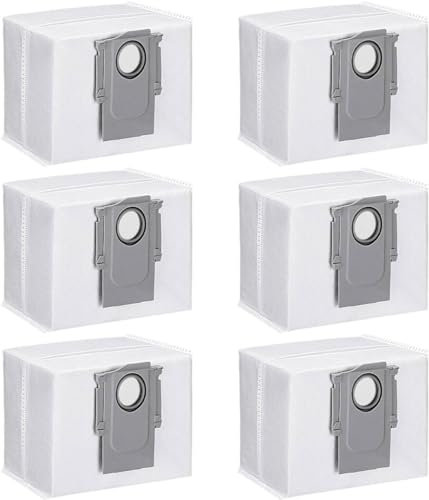6 Stück Staubbeutel für Roborock S7 MaxV Ultra / Q7+ / Q7 Max+ /T8 / Q5+ Staubsauger Absaugstation, 3L großer Kapazität Staubsaugerbeutel, Ersatzbeutel Zubehörset Staubsaugerbeutel Ersatzteile