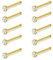 Decentraland 10 Stück golden-white (I-förmiger Nasenring) Nasenstecker aus chirurgischem Stahl/Titan für Damen-Nasenloch-Piercing-Schmuck, 20 g