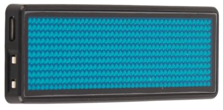 LED Name Badge, Namensschild Wiederaufladbare Programmierbares Scroll-Display Message Tag mit Datenkabel, Für Stationen, Flughäfen, Einkaufszentren (BLUE)