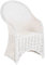 Esszimmer-Sessel Rattan Rattan Korbsessel Esszimmerstuhl Korb Sessel Korbstuhl mit Armlehne Flechtsessel (Weiss)