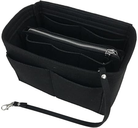 Schwarz Handtasche Organizer, Filz Tasche Organizer mit mehreren Fächern, Taschenorganizer, Organizer Tasche, Handtaschen Organizer, Tasche Organizer Shopper, Tasche Organizer, Organizer Tasche