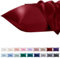 Vielit 2er Set Satin Kissnbezug 40x60 mit Zip,Weich wie EIN Silk Pillowcase,wie Seidenkissenbezug Geeignet für Curly Haar,Satin Kopfkissenbezug Kissenbezüge Rot Kissenhülle