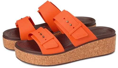 Crocs Women Sandal, Brooklyn Cork Buckle, Topaz, 4 UK Women