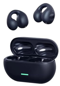 Auriculares Deportivos Auriculares Bluetooth 5.3 con Clip De Conducción Ósea Compatibles con Iphonees 15, 14, 13, 12 Y 11 Xiaomies Auriculares Oreja Abierta(Black)