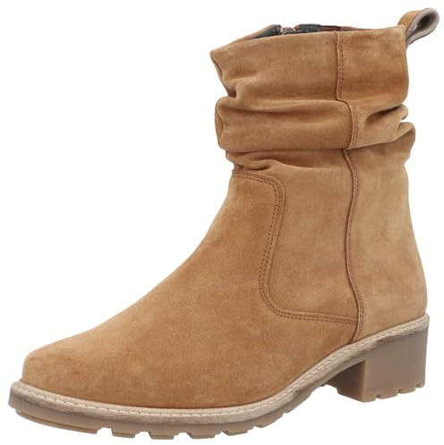 Solidus Damen Stiefelette Velours xx_Wide Fußbett: herausnehmbar 5,5 Velour Tabacco