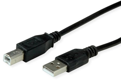 ROLINE RM USB 2.0 Kabel, Typ A-B, Schwarz, 0,8 m