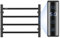 VEVOR Radiateur Sèche-Serviettes Électrique 4 Barres, Porte-Serviettes Chauffant Mural, Chauffe-Serviettes à Température Réglable, Étanche IPX5, avec Minuterie et Écran LED, Salle de Bain, Noir