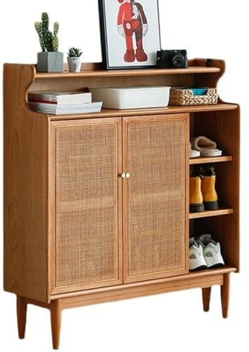 NALgdde Gabinete de Zapatos de Madera Maciza, gabinete de Almacenamiento de Pared Creativo, Zapatero de Entrada para la casa, Estante de Almacenamiento Multifuncional