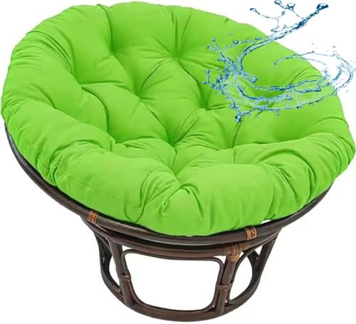 Hoowarm Rundes Papasansessel Kissen wasserdicht Sitzkissen Hängesessel Outdoor/Indoor Bodenkissen Kissen für Schwenksessel, Korbsessel Outdoor Gartenmöbel Sitzauflage Auflage(#14,130cm/51.18in)