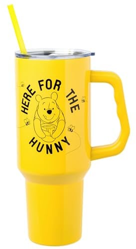 Silver Buffalo Winnie The Pooh Here for Hunny - Bicchiere in acciaio INOX con manico, 1,18 l