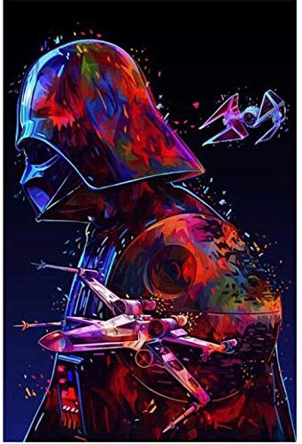 Kits de pintura de diamantes 5D para adultos y niños, pintura de taladro completo de Star Wars Commando con diamantes, pinturas de pared para sala de estar, lienzo de punto de cruz de diamante para