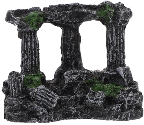 YARNOW Säulen Dekoration Für Aquarium Römische Säule Aus Kunstharz Simulationsharz Für Aquarien Garnelen-versteck Bruthöhle Laichversteck Für Aquarium-Landschaft
