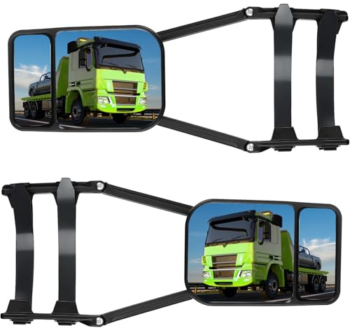 GARDTECH Wohnwagen Spiegel Auto, Wohnwagenspiegel Universal, Zusatzspiegel Auto außen, konvexe Außenspiegel Erweiterung, 360° verstellbar für Wohnmobil, Caravan & Anhänger (2 Stück)