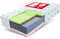 FDM Premium Matratze Savona Aloe Vera 90x200 cm 7 Komfortzonen Härtegrad H3 und H4 22 cm Hoch Doppelseitige Schaumstoffmatratze (Visco, Latex, Polyurethanschaum, Kokos, HR-Schaum) mit Aloe Vera Bezug