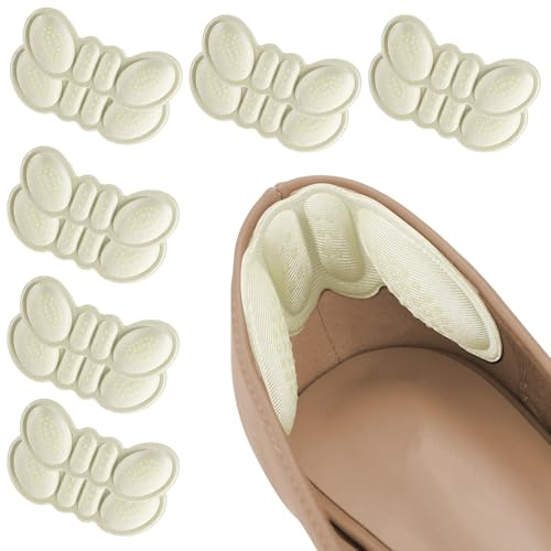 Frsenpolster Schuhe 6 Paar, Fersenschutz für Schuhe Selbstklebend Fersenpolster 6mm und 3mm Schuheinlagen für Zu Große Gegen Reibung Blasen Fersenfreund Fersenkissen für Schuhes Antirutsch Heel Pads