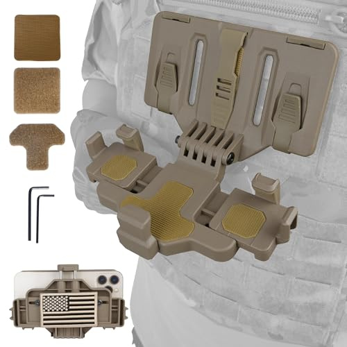 New Tactical MOLLE Phone Holder for Plate Carrier Vest, Phone Chest Mount 6.0–6.7 & 7.7 Screens