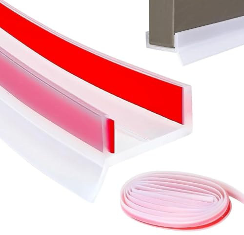 Silicone 5M Kickboard Kitchen Plinth Sealing Strip for 15mm, 16mm, 17mm | Self Adhesive Kickboard Plinth Seal Strip,Flexible Plinth Protector Strip,Easy to Cut Door Sealing Strip for Kitchen Panel