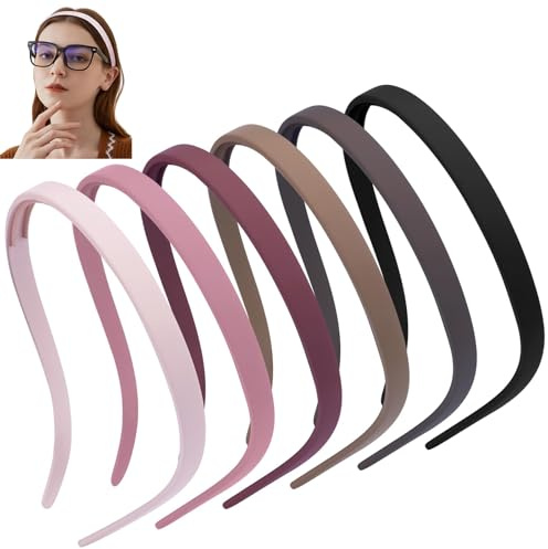 6 Stück Haarreifen Für Brillenträger, Rutschfest Mit Zähnen Haarreifen Für Brille, Kein Kopfschmerz Haarreif, Haarreif Mit Zacken, Mattes Finish, Zick Zack Stirnband, Frauen Und Mädchen