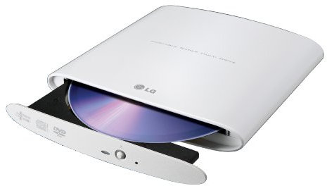 LG GP08NU6W Slimline externer DVD-Brenner USB 2.0 weiß