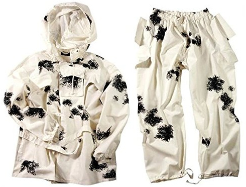 Mil-Tec BW Schneetarnanzug Cotton 2-TLG. - Unisex - Outdoor Enthusiasten & Militärpersonal - Anzug - Kleidung