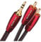AudioQuest 1.5m Golden Gate 3.5mm - 2xRCA Audio Cable - Black - Compatible with Music Player, Amplifier, Headphone