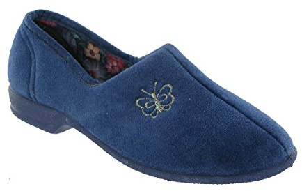 Mirak Womens Bouquet Slipper in Blue - Size 8 UK - Blue