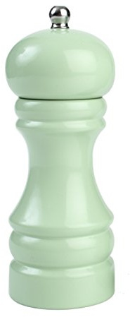 T&G Woodware Classic Capstan Hevea Salt Mill with Gloss Finish, 15 cm, Vintage Green