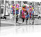 Kunstlab Luftballons in Dresden Wandbild Stadt Bilder auf Leinwand Leinwanddruck - 165x100 cm 3-Teilig: Schwarz-Weiss