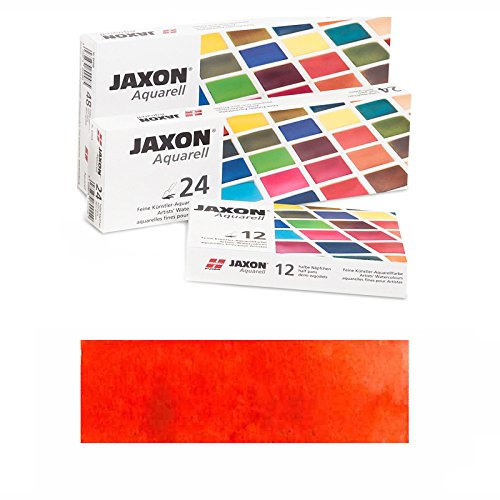 Honsell NEU Jaxon Aquarellfarbe, 1/2 Napf, Scharlachrot