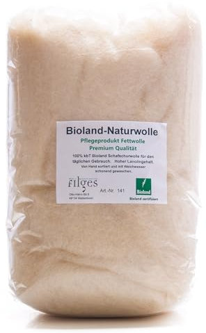 Woll-Manufaktur Filges Bioland-Naturwolle 100% kbT Bioland Schafschurwolle (100g)
