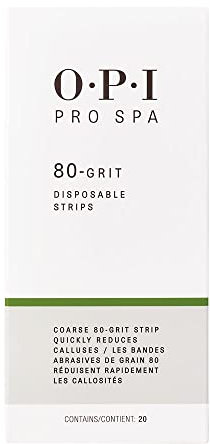OPI Dual Sided Foot File Ersatzstreifen – Nachfüllpack für ergonomische Hornhautfeile mit wechselbaren Sandstreifen für die professionelle Pediküre – 80 Korn, 20 Streifen