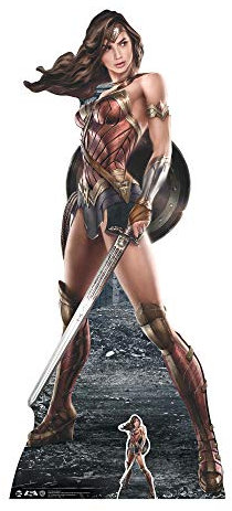 DC Comics Wonder Woman (diseño gráfico) Vida tamaño de cartón Recorte out, Multi Color