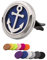 Autodiffuser Auto Aromatherapie Ätherisches Öl Diffusor Lufterfrischer Vent Clip Medaillon mit 12 Stück Ersatzfilz (30mm, Anchor)